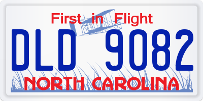 NC license plate DLD9082