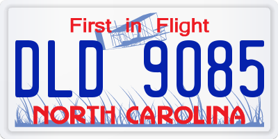 NC license plate DLD9085