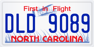 NC license plate DLD9089