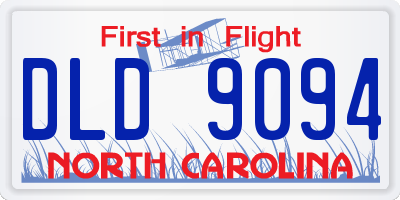 NC license plate DLD9094