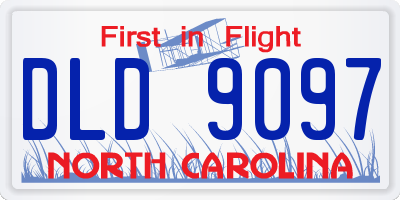 NC license plate DLD9097