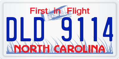 NC license plate DLD9114