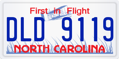 NC license plate DLD9119