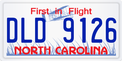 NC license plate DLD9126