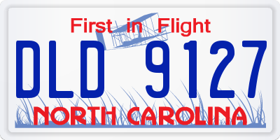 NC license plate DLD9127