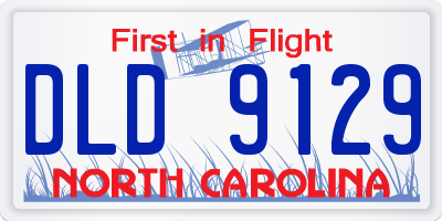NC license plate DLD9129