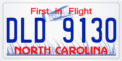 NC license plate DLD9130
