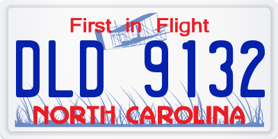 NC license plate DLD9132
