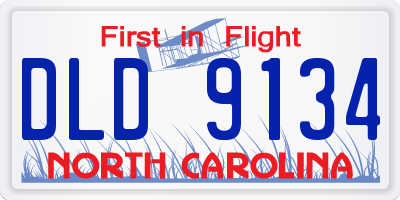 NC license plate DLD9134