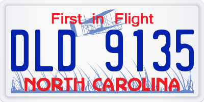 NC license plate DLD9135