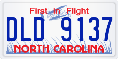NC license plate DLD9137