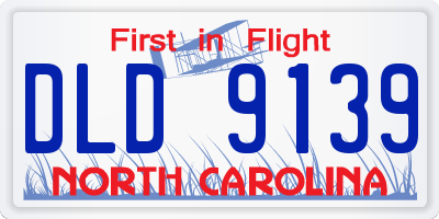 NC license plate DLD9139