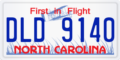 NC license plate DLD9140