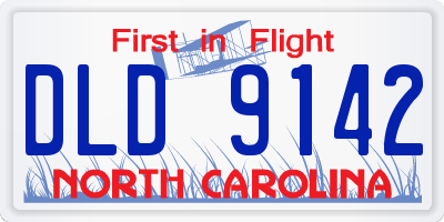 NC license plate DLD9142