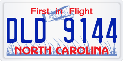 NC license plate DLD9144