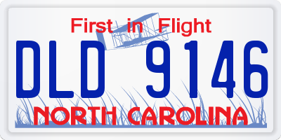 NC license plate DLD9146