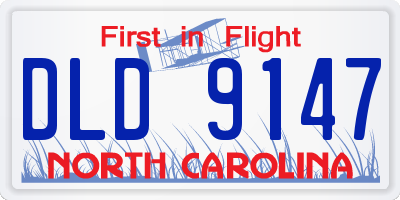 NC license plate DLD9147