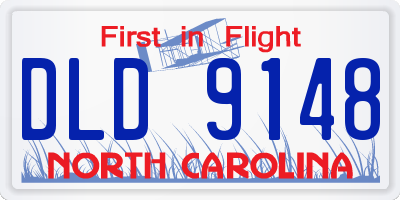 NC license plate DLD9148