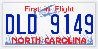 NC license plate DLD9149