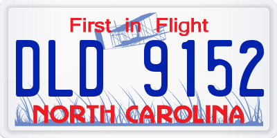 NC license plate DLD9152