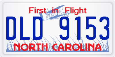 NC license plate DLD9153