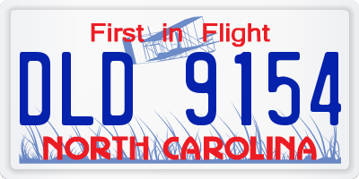NC license plate DLD9154