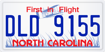 NC license plate DLD9155