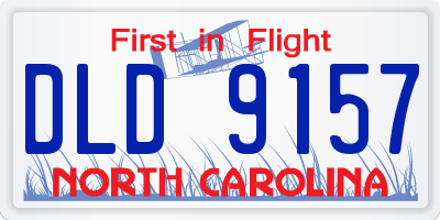 NC license plate DLD9157