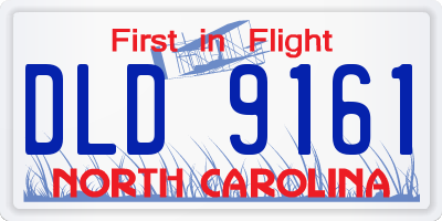 NC license plate DLD9161