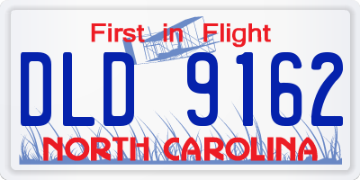 NC license plate DLD9162