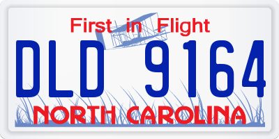 NC license plate DLD9164