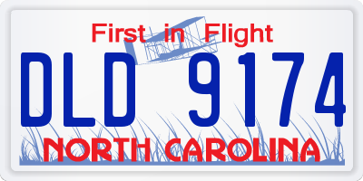 NC license plate DLD9174