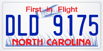 NC license plate DLD9175