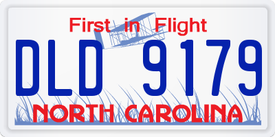 NC license plate DLD9179
