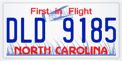 NC license plate DLD9185