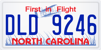 NC license plate DLD9246