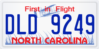NC license plate DLD9249