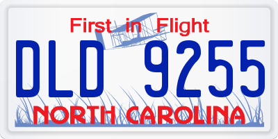 NC license plate DLD9255