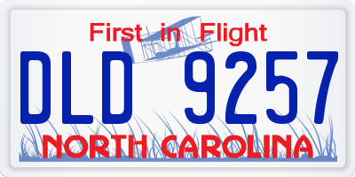 NC license plate DLD9257