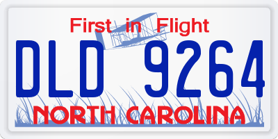 NC license plate DLD9264