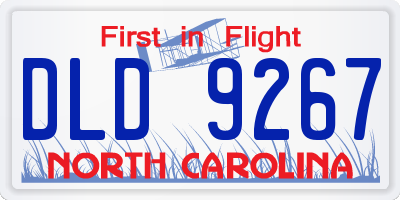 NC license plate DLD9267