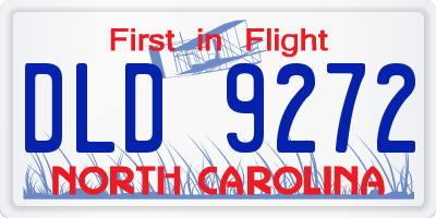 NC license plate DLD9272