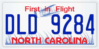NC license plate DLD9284