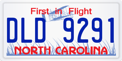 NC license plate DLD9291