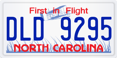 NC license plate DLD9295