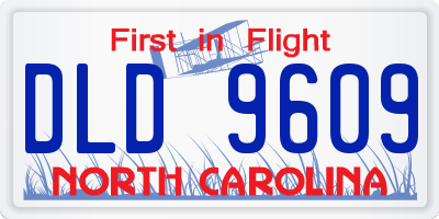 NC license plate DLD9609