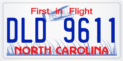NC license plate DLD9611