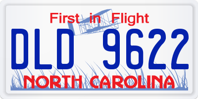 NC license plate DLD9622