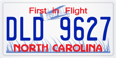 NC license plate DLD9627