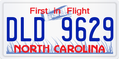 NC license plate DLD9629